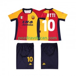 Nogometni Dresovi Roma TOTTI 10 2001 Retro Dječji Domaći dres Kratkih Rukava