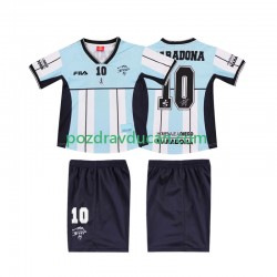 Nogometni Dresovi Argentina MARADONA 10 2000 Retro Dječji Domaći dres Kratkih Rukava