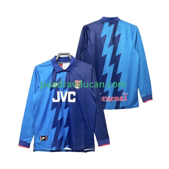 Nogometni Dresovi Arsenal 1995 1996 Retro Muški Gostujući dres Dugi Rukav