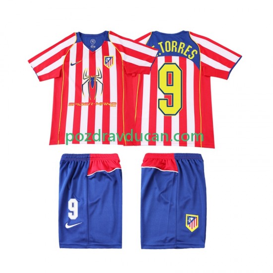 Nogometni Dresovi Atlético Madrid F TORRES 9 2005 Retro Dječji Domaći dres 2004 Kratkih Rukava