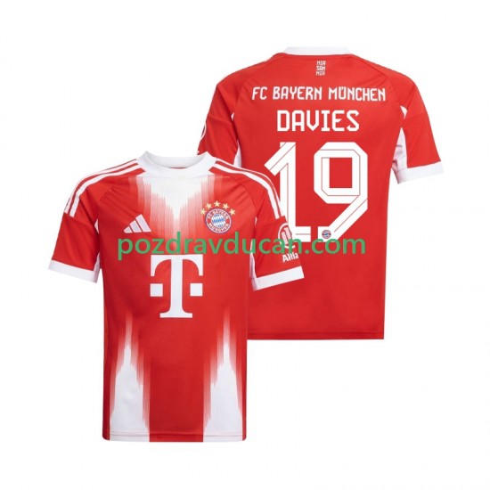 Nogometni Dresovi FC Bayern München Alphonso Davies 19 Muški Domaći dres 2025-2026 Kratkih Rukava