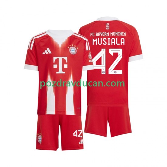 Nogometni Dresovi FC Bayern München Jamal Musiala 42 Dječji Domaći dres 2025-2026 Kratkih Rukava