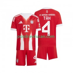 Nogometni Dresovi FC Bayern München Jonathan Tah 4 Dječji Domaći dres 2025-2026 Kratkih Rukava