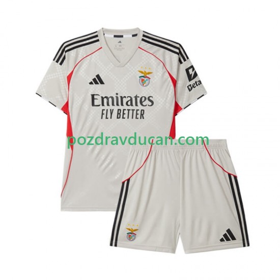 Nogometni Dresovi Benfica Dječji Gostujući dres 2025-2026 Kratkih Rukava