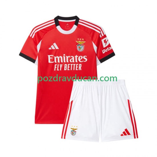 Nogometni Dresovi Benfica Dječji Domaći dres 2025-2026 Kratkih Rukava