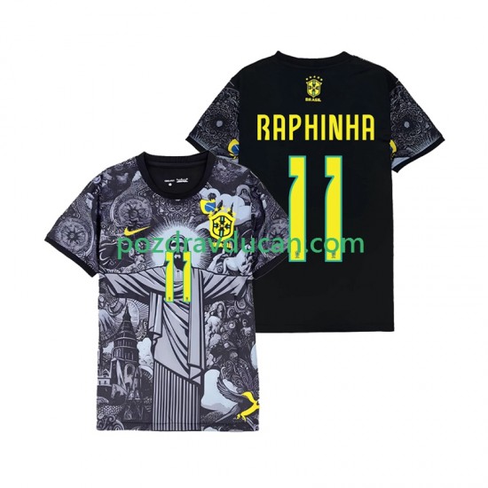 Nogometni Dresovi Brazil RAPHINHA 11 Cheist the Redeemer Muški Domaći dres 2024 Kratkih Rukava