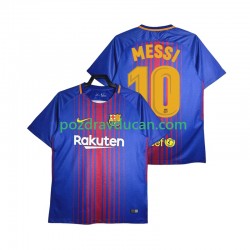 Nogometni Dresovi FC Barcelona Lionel Messi 10 2017-2018 Retro Muški Domaći dres Kratkih Rukava