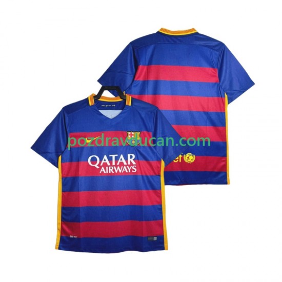 Nogometni Dresovi FC Barcelona 2015-2016 Retro Muški Domaći dres Kratkih Rukava