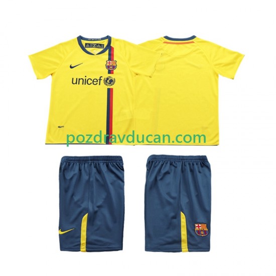 Nogometni Dresovi FC Barcelona 2009 Retro Dječji Gostujući dres 2008 Kratkih Rukava