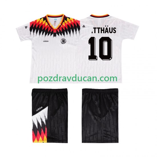 Nogometni Dresovi Njemačka MATTHAUS 10 Retro Dječji Domaći dres 1994 Kratkih Rukava
