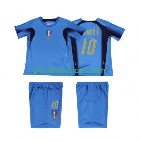Nogometni Dresovi Italija TOTTI 10 Retro Dječji Domaći dres 2006 Kratkih Rukava