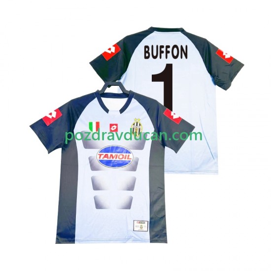 Nogometni Dresovi Juventus Buffon 1 Vratar Retro Muški Domaći dres 2002-2003 Kratkih Rukava
