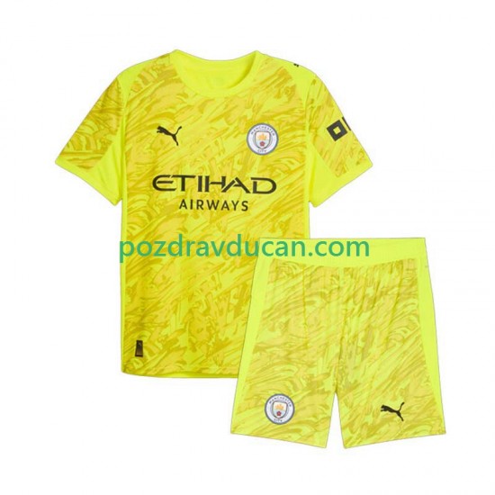 Nogometni Dresovi Manchester City Vratar Dječji Treći dres 2025-2026 Kratkih Rukava