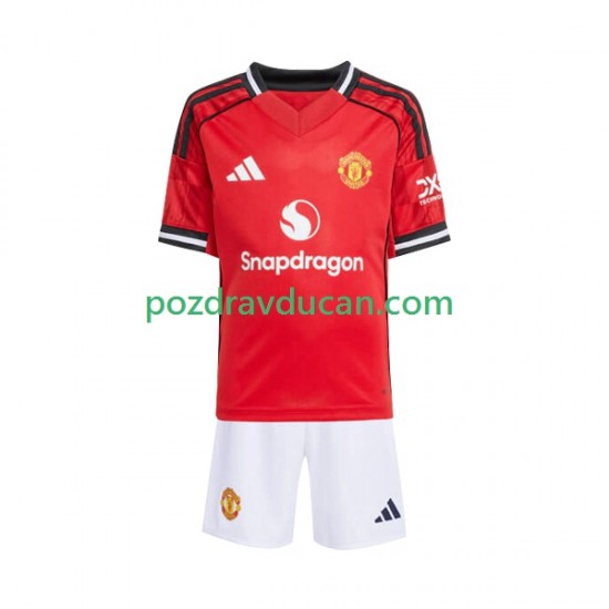 Nogometni Dresovi Manchester United Dječji Domaći dres 2025-2026 Kratkih Rukava