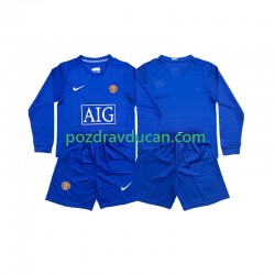Nogometni Dresovi Manchester United Retro Dječji Gostujući dres 2008 Dugi Rukav