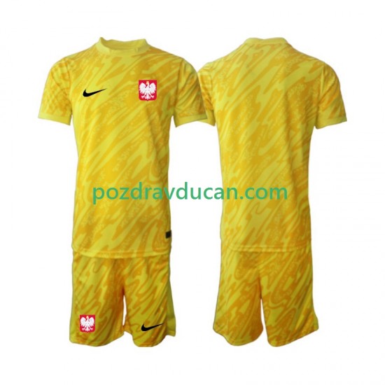Nogometni Dresovi Poljska Vratar Dječji Domaći dres 2024 Kratkih Rukava