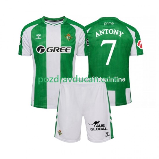 Nogometni Dresovi Real Betis Antony 7 Dječji Domaći dres 2025-2026 Kratkih Rukava