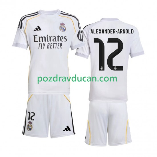 Nogometni Dresovi Real Madrid Alexander-Arnold 12 Dječji Domaći dres 2025-2026 Kratkih Rukava