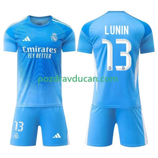 Nogometni Dresovi Real Madrid Andriy Lunin 13 Vratar Dječji Domaći dres 2025-2026 Kratkih Rukava