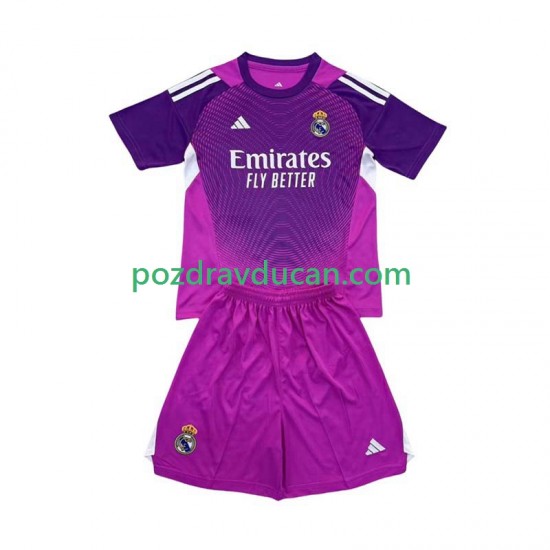 Nogometni Dresovi Real Madrid Vratar Dječji Gostujući dres 2025-2026 Kratkih Rukava