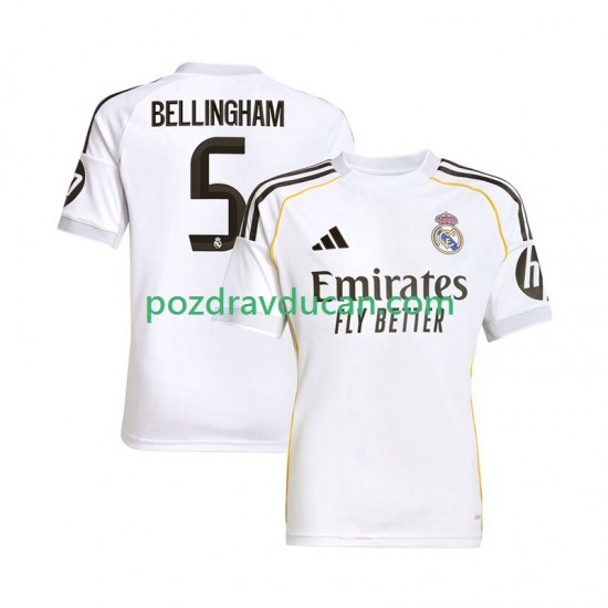 Nogometni Dresovi Real Madrid Jude Bellingham 5 Muški Domaći dres 2025-2026 Kratkih Rukava