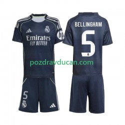 Nogometni Dresovi Real Madrid Jude Bellingham 5 Dječji Gostujući dres 2025-2026 Kratkih Rukava