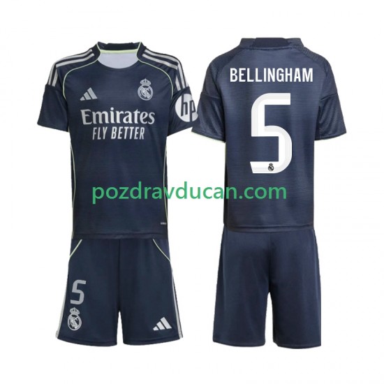 Nogometni Dresovi Real Madrid Jude Bellingham 5 Dječji Gostujući dres 2025-2026 Kratkih Rukava