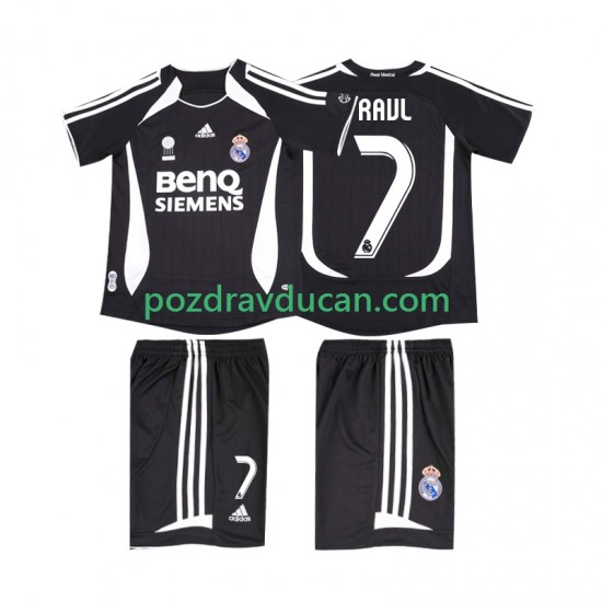Nogometni Dresovi Real Madrid RAUL 7 2007 Retro Dječji Gostujući dres 2006 Kratkih Rukava