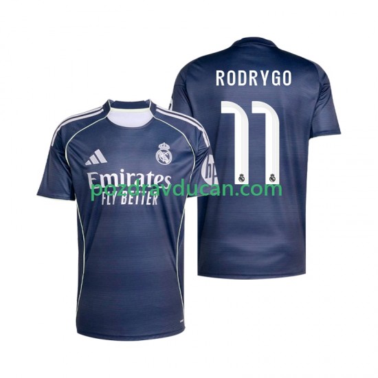 Nogometni Dresovi Real Madrid Rodrygo 11 Muški Gostujući dres 2025-2026 Kratkih Rukava