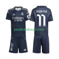Nogometni Dresovi Real Madrid Rodrygo 11 Dječji Gostujući dres 2025-2026 Kratkih Rukava