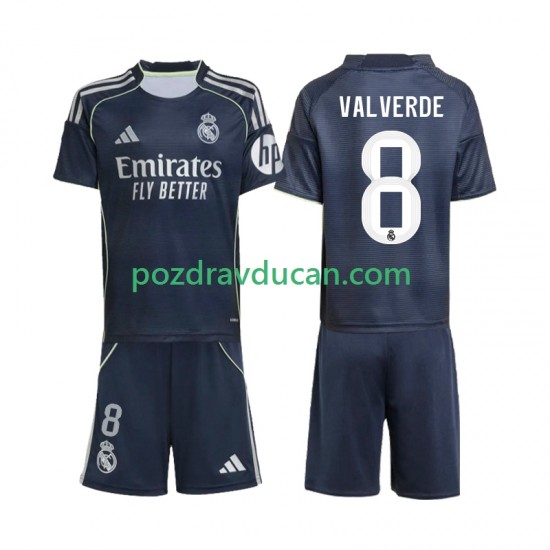 Nogometni Dresovi Real Madrid Valverde 8 Dječji Gostujući dres 2025-2026 Kratkih Rukava