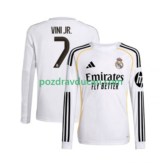 Nogometni Dresovi Real Madrid Vinicius Junior 7 Muški Domaći dres 2025-2026 Dugi Rukav
