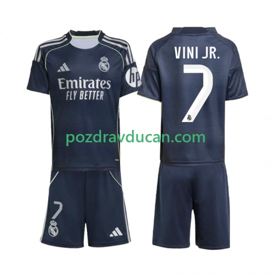Nogometni Dresovi Real Madrid Vinicius Junior 7 Dječji Gostujući dres 2025-2026 Kratkih Rukava