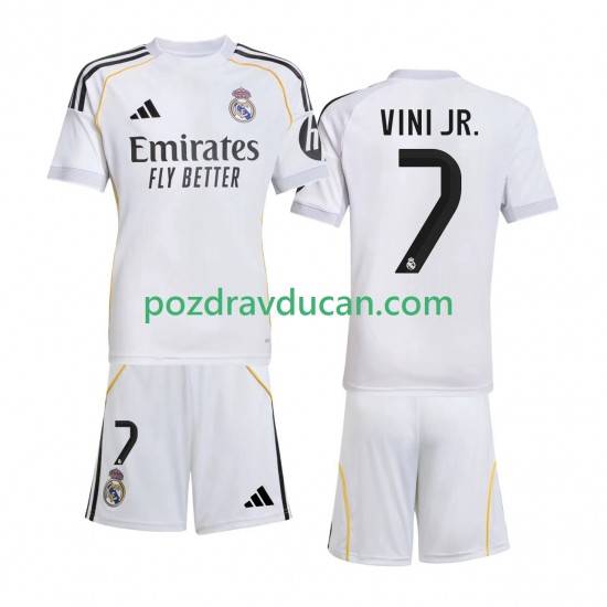 Nogometni Dresovi Real Madrid Vinicius Junior 7 Dječji Domaći dres 2025-2026 Kratkih Rukava