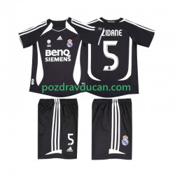 Nogometni Dresovi Real Madrid ZIDANE 5 2007 Retro Dječji Gostujući dres 2006 Kratkih Rukava