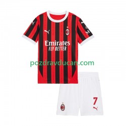 Nogometni Dresovi AC Milan Santiago Gimenez 7 Dječji Domaći dres 2024-2025 Kratkih Rukava