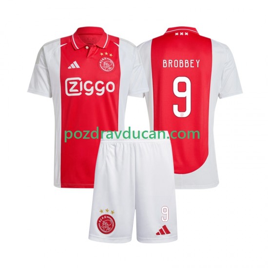 Nogometni Dresovi AFC Ajax Brian Brobbey 9 Dječji Domaći dres 2024-2025 Kratkih Rukava