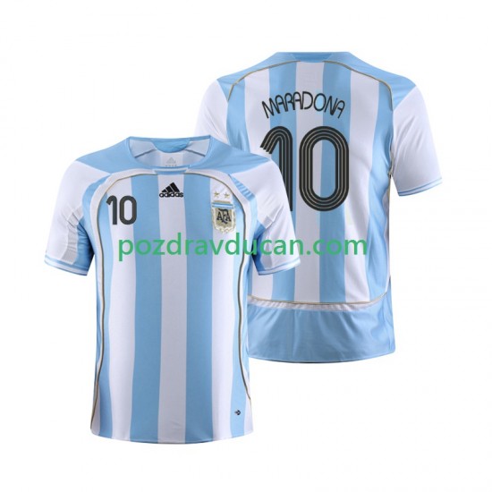 Nogometni Dresovi Argentina Maradona 10 Retro Muški Domaći dres 2006 Kratkih Rukava