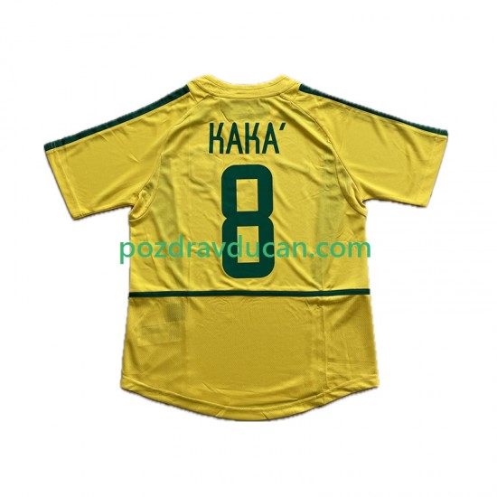 Nogometni Dresovi Brazil KAKA 8 Retro Muški Domaći dres 2002 Kratkih Rukava