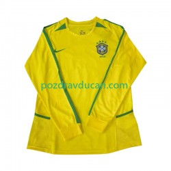 Nogometni Dresovi Brazil Retro Muški Domaći dres 2002 Dugi Rukav