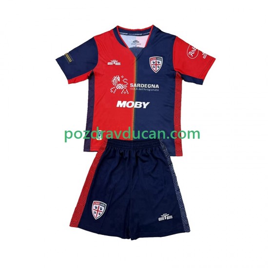 Nogometni Dresovi Cagliari Dječji Domaći dres 2024-2025 Kratkih Rukava