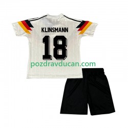 Nogometni Dresovi Njemačka Klinsmann 18 1990 Retro Dječji Domaći dres Kratkih Rukava