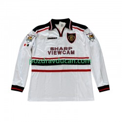 Nogometni Dresovi Manchester United Beckham 7 Retro Muški Gostujući dres 1998 1999 Dugi Rukav