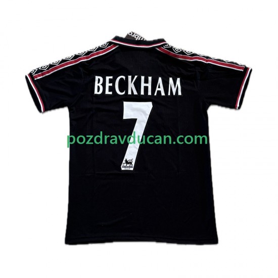 Nogometni Dresovi Manchester United Beckham 7 Retro Muški Treći dres 1998 1999 Kratkih Rukava