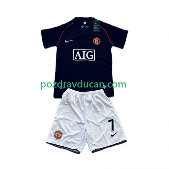 Nogometni Dresovi Manchester United Cristiano Ronaldo 7 2007 Retro Dječji Gostujući dres 2008 Kratkih Rukava