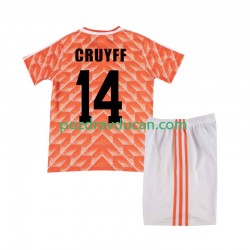 Nogometni Dresovi Nizozemska Cruyff 14 1988 Retro Dječji Domaći dres Kratkih Rukava