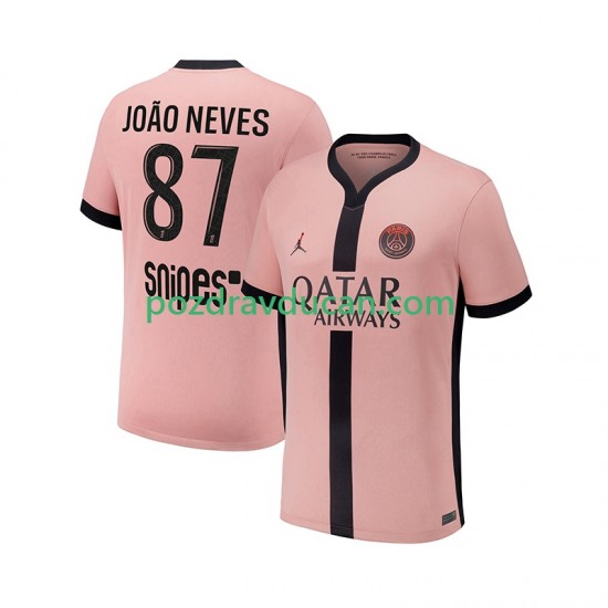 Nogometni Dresovi Paris Saint-Germain Joao Neves 87 Muški Treći dres 2024-2025 Kratkih Rukava