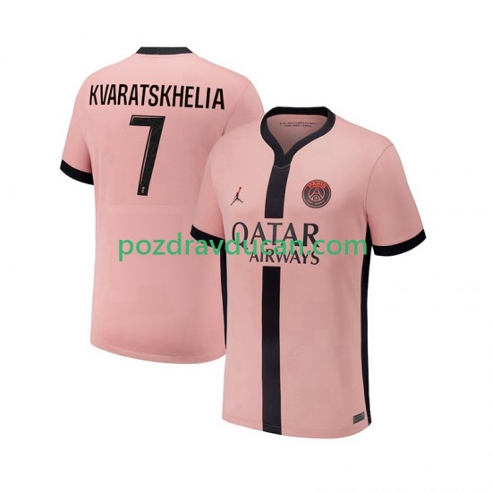Nogometni Dresovi Paris Saint-Germain Khvicha Kvaratskhelia 7 Muški Treći dres 2024-2025 Kratkih Rukava
