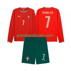 Nogometni Dresovi Portugal Crstiano Roanldo 7 Dječji Domaći dres 2025 Dugi Rukav