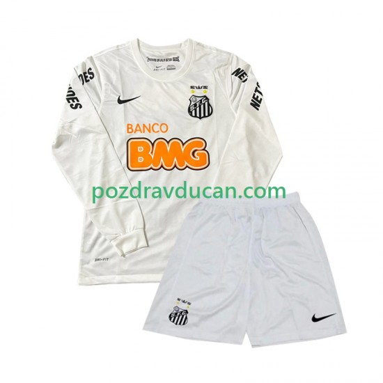 Nogometni Dresovi Santos FC 2012 Retro Dječji Domaći dres 2011 Dugi Rukav